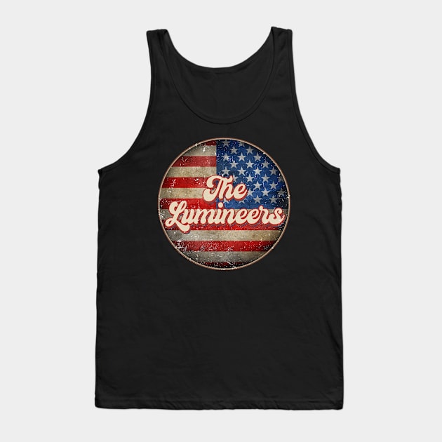 American Flag Personalized Lumineers Proud Name Birthday Tank Top by BilodeauBlue